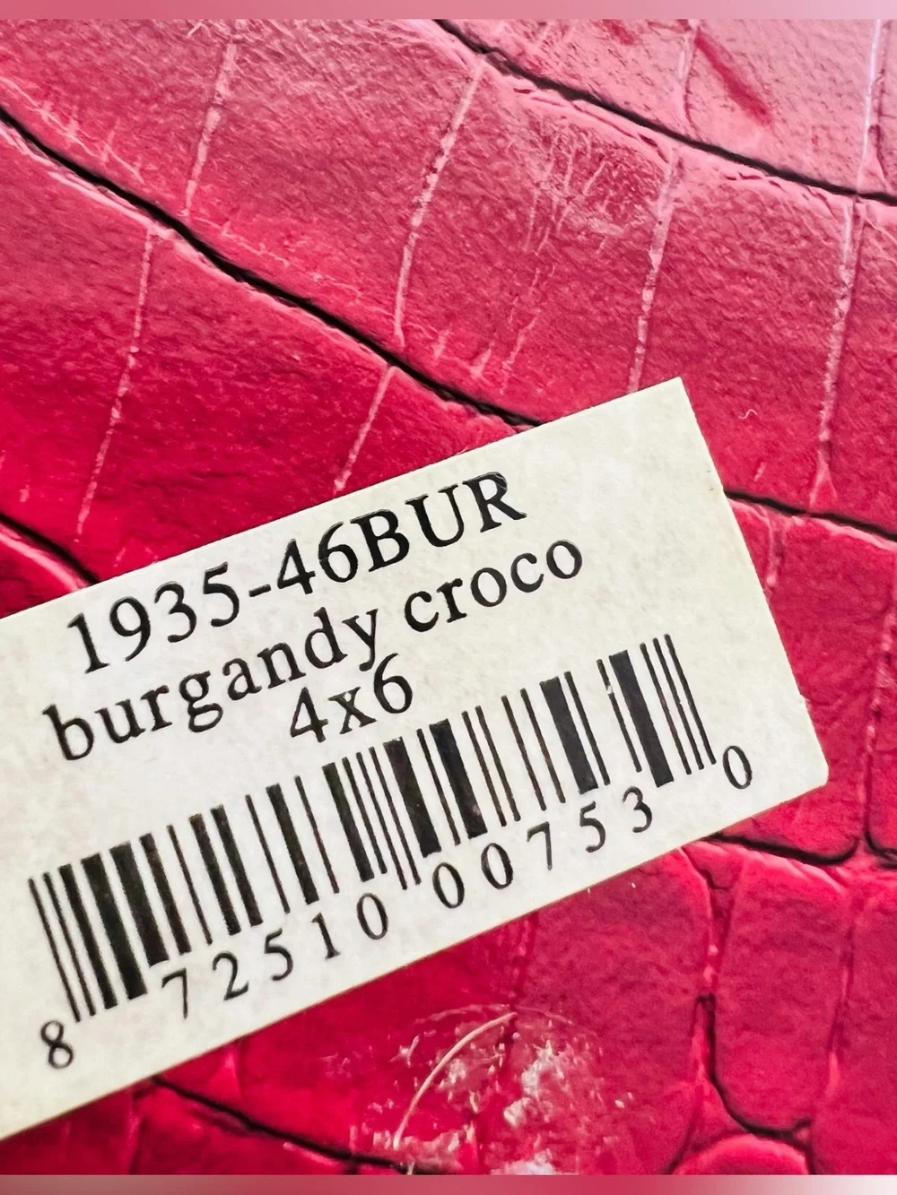 Vintage Argento SC Burgundy Faux Croco Picture Frame